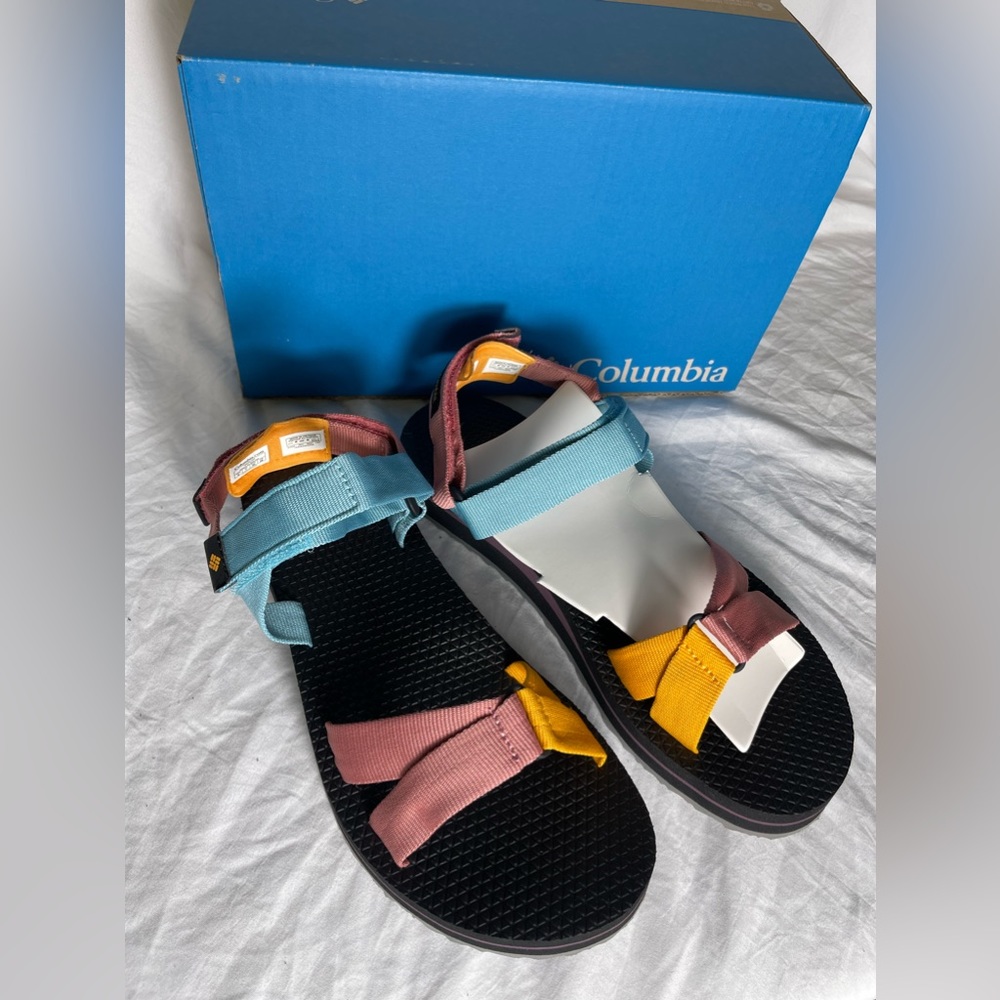 NEW Columbia sandals size 9 women’s multi-color ALAVA sandals‎ 🩵🧡